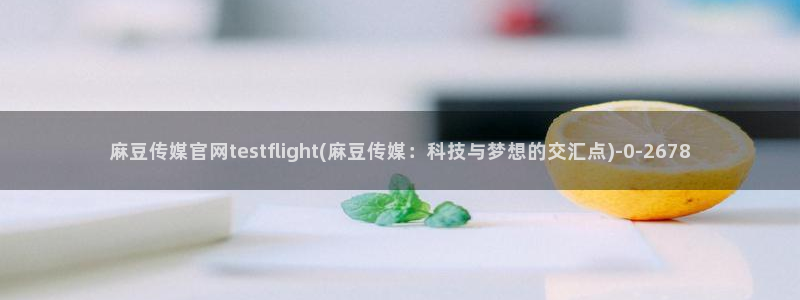 麻豆新传媒官网：麻豆传媒官网testflight(麻豆传媒：科技与梦想的交汇点)