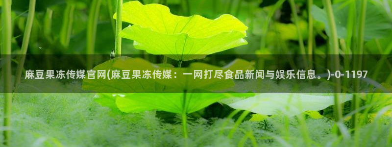 麻豆传媒直播官网福利：麻豆果冻传媒官网(麻豆果冻传媒：一网打尽食品新闻与娱乐信息。)